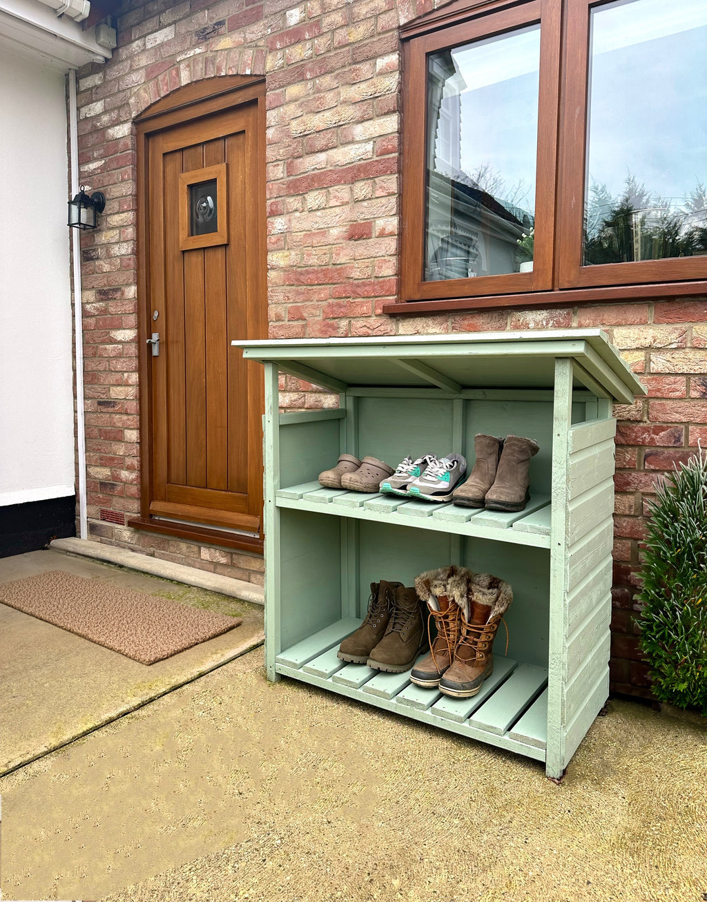 Shire 3x2 Aveley Pent Welly Store - Pressure Treated - Double Height