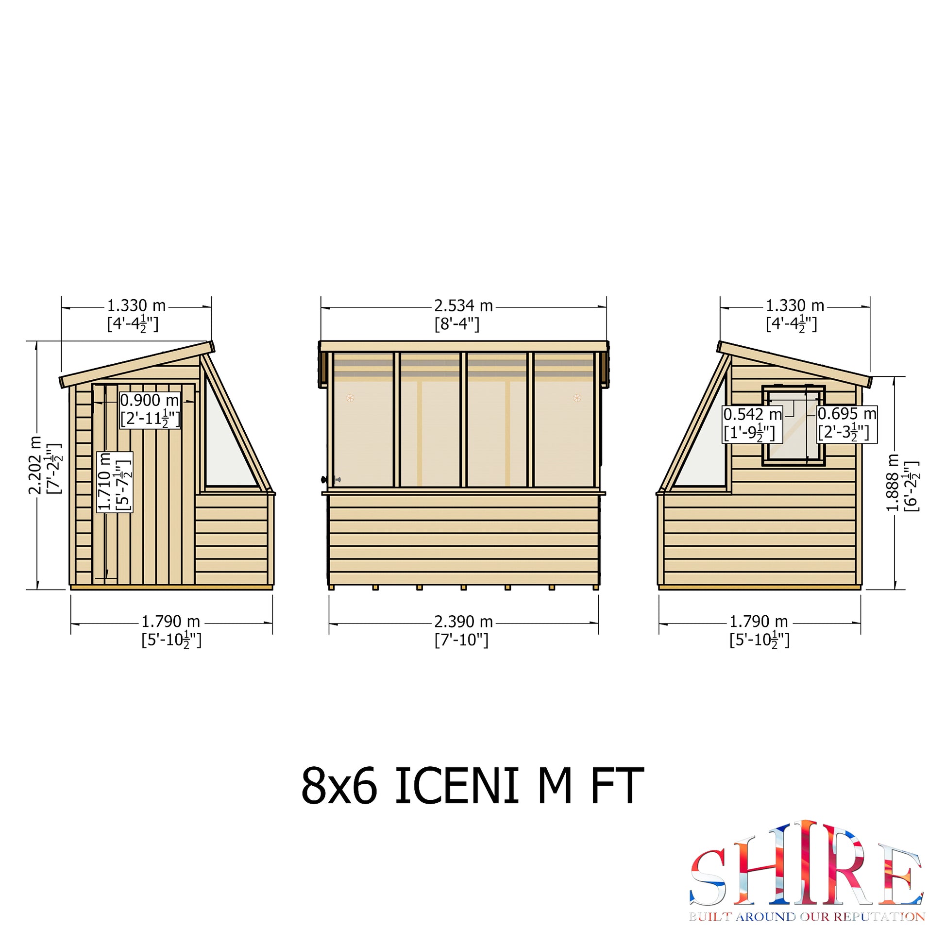 Shire Iceni Potting Shed 8 x 6 Style A