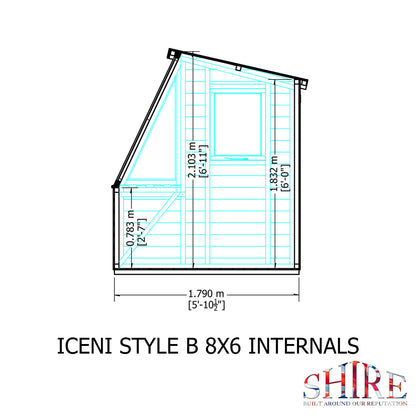 Shire Iceni Potting Shed 8 x 6 Style B