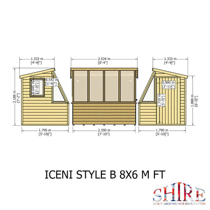 Shire Iceni Potting Shed 8 x 6 Style B