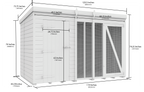 Elmstead Full Height Dog Kennel And Run Dimensional Drawings