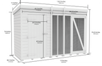 Elmstead Full Height Dog Kennel And Run Dimensional Drawings