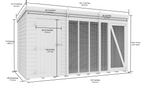 Elmstead Full Height Dog Kennel And Run Dimensional Drawings