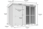Elmstead Full Height Dog Kennel With Bars Dimensional Drawings