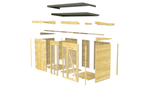 Elmstead Pressure-Treated Tongue & Groove Full Height Dog Kennel And Run