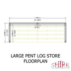 Shire Pent Log Store With Slats - Pressure Treated Timber - Large Size