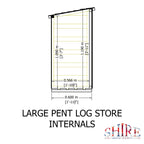 Shire Pent Log Store With Slats - Pressure Treated Timber - Large Size