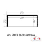 Shire Heavy Duty Wooden Log Store 5 x 2