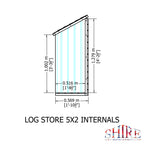 Shire Heavy Duty Wooden Log Store 5 x 2
