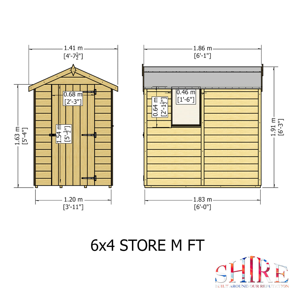 Shire Shetland Apex Shed 6x4