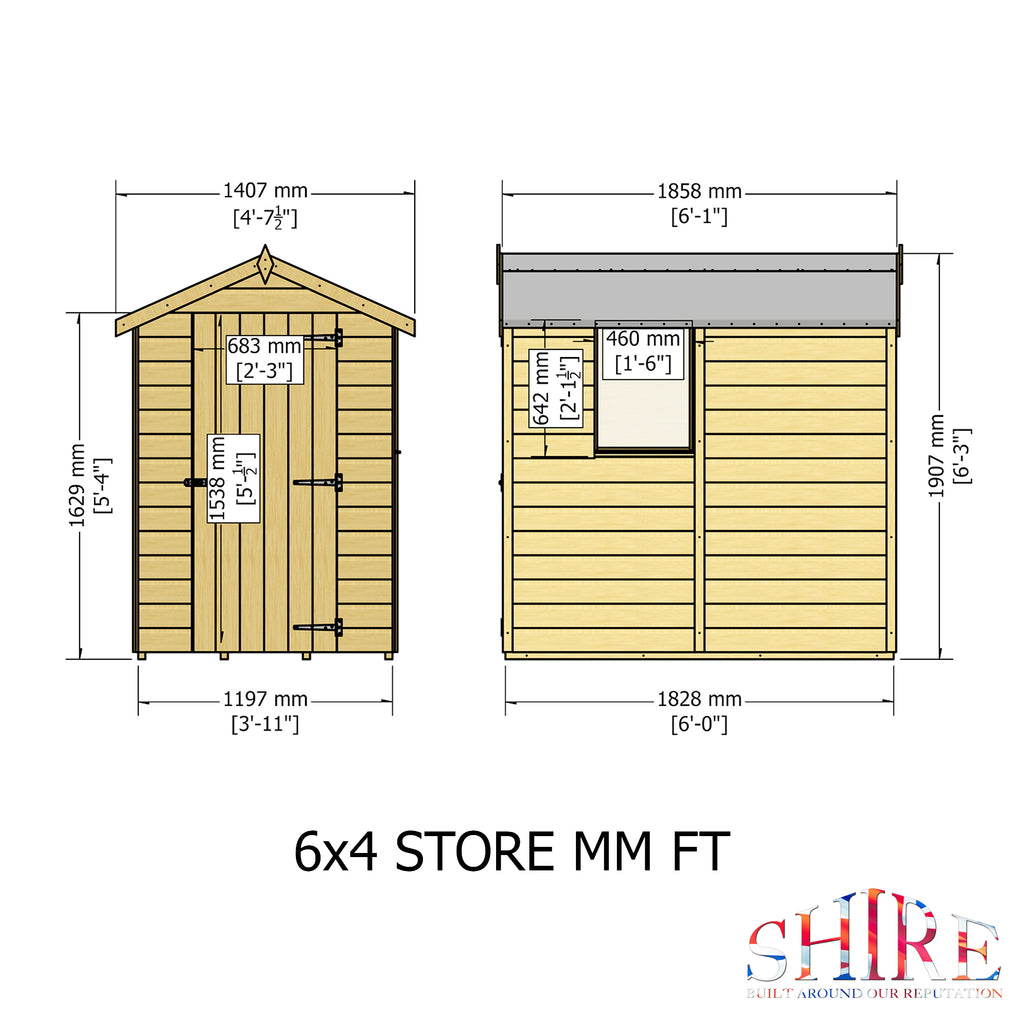 Shire Shetland Apex Shed 6x4