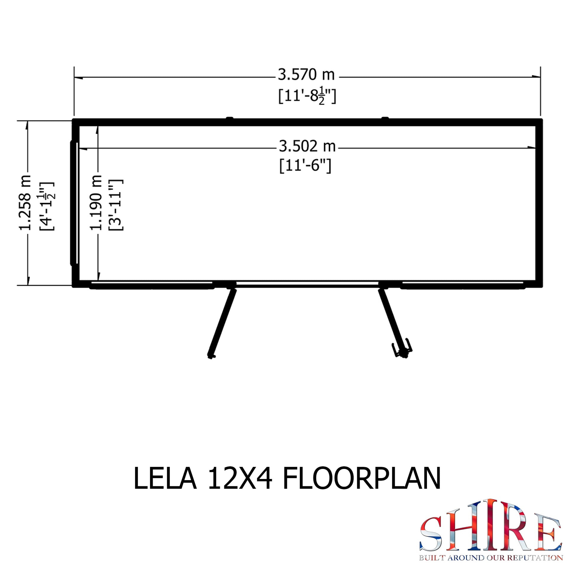 Shire Lela Pent Summerhouse 12x4