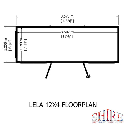 Shire Lela Pent Summerhouse 12x4