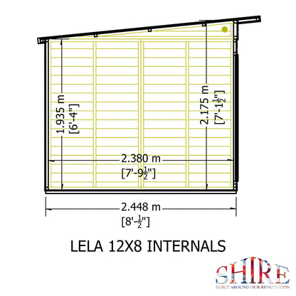 Shire Lela Pent Summerhouse 12x8