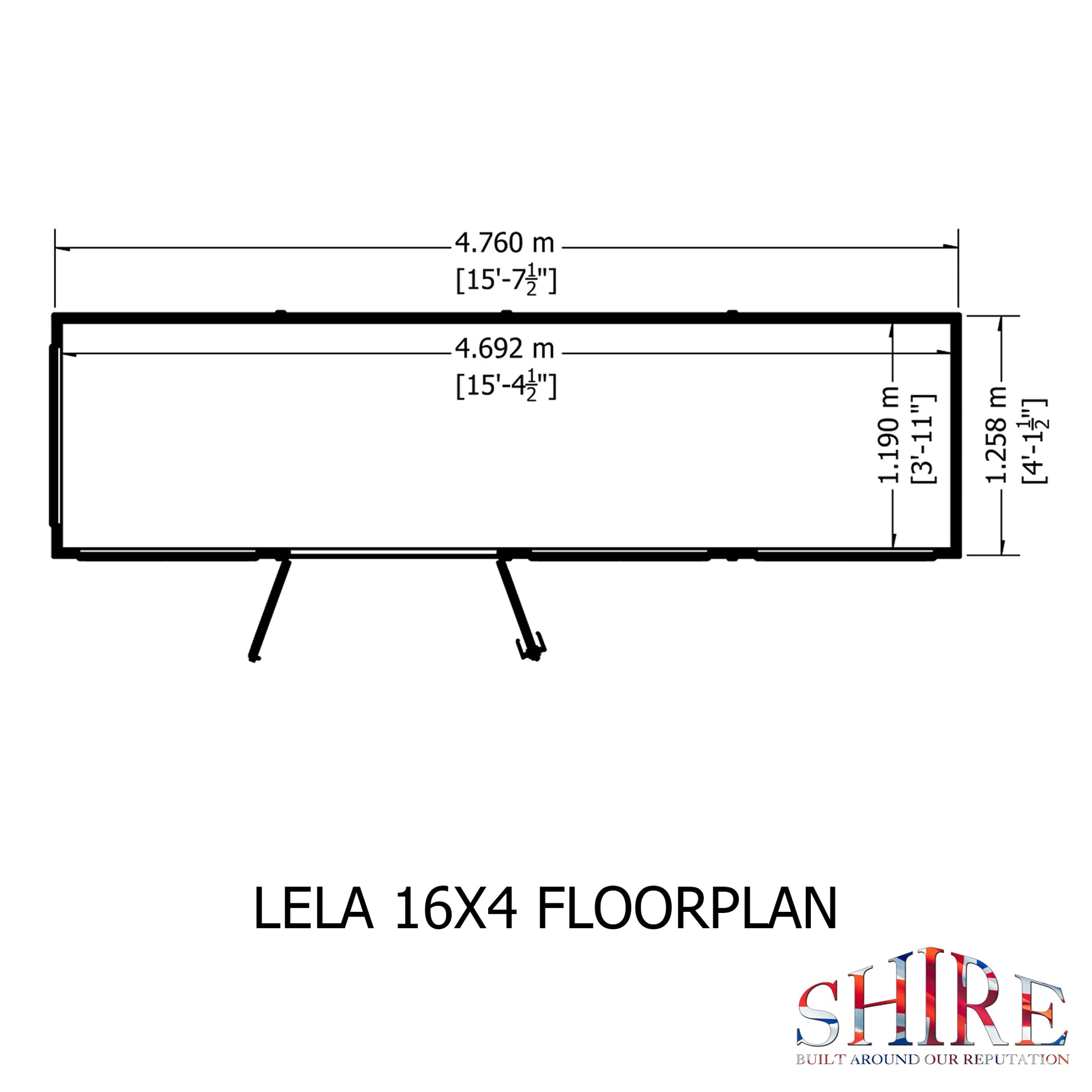 Shire Lela Pent Summerhouse 16x4