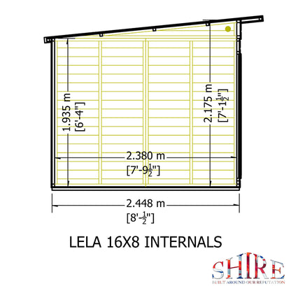 Shire Lela Pent Summerhouse 16x8