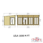 Shire Lela Pent Summerhouse 16x8