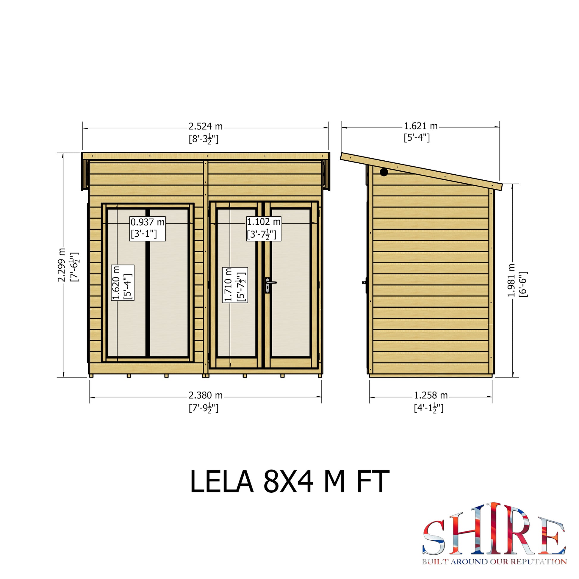 Shire Lela Pent Summerhouse 8x4