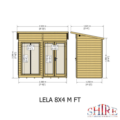 Shire Lela Pent Summerhouse 8x4