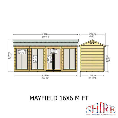 Shire Mayfield Summerhouse 16x6