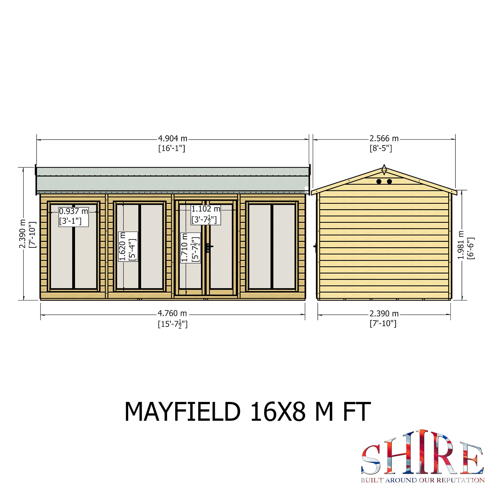 Shire Mayfield Summerhouse 16x8