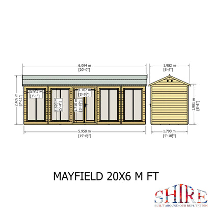 Shire Mayfield Summerhouse 20x6