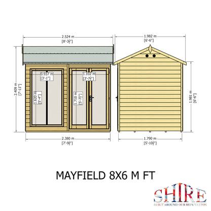 Shire Mayfield Summerhouse 8x6