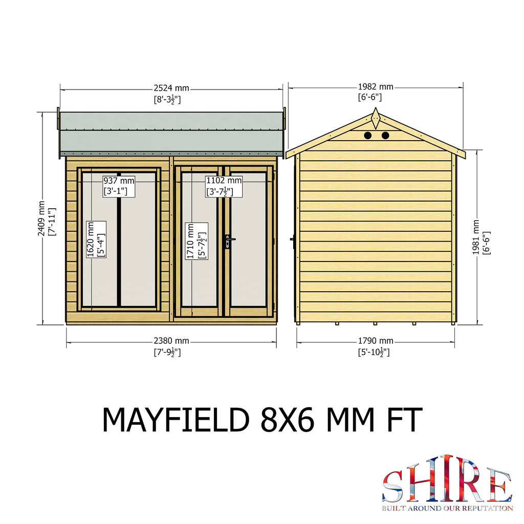 Shire Mayfield Summerhouse 8x6