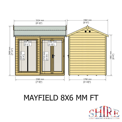 Shire Mayfield Summerhouse 8x6