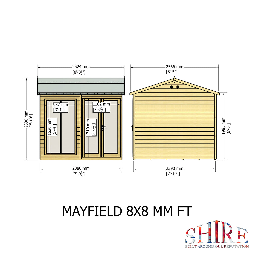 Shire Mayfield Summerhouse 8x8