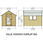 Shire Apex Pressure Treated Overlap Value Garden Shed 8x6