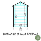 Shire Apex Dip Treated Overlap Garden Shed 3x5