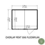 Shire Pent Dip Treated Overlap Value Garden Shed 8x6