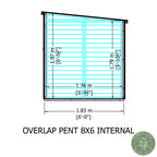 Shire Pent Dip Treated Overlap Value Garden Shed 8x6