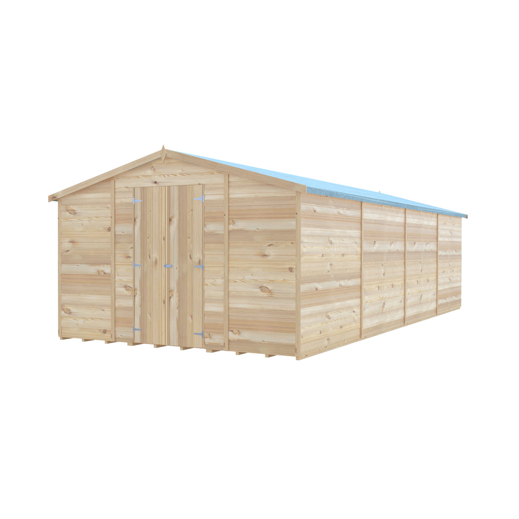 Shire Apex Dip Treated Overlap Garden Shed 10x20