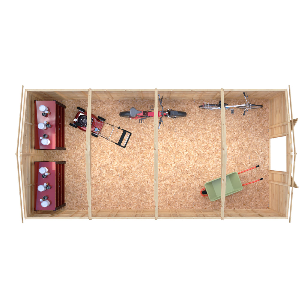 Shire Apex Dip Treated Overlap Garden Shed 10x20