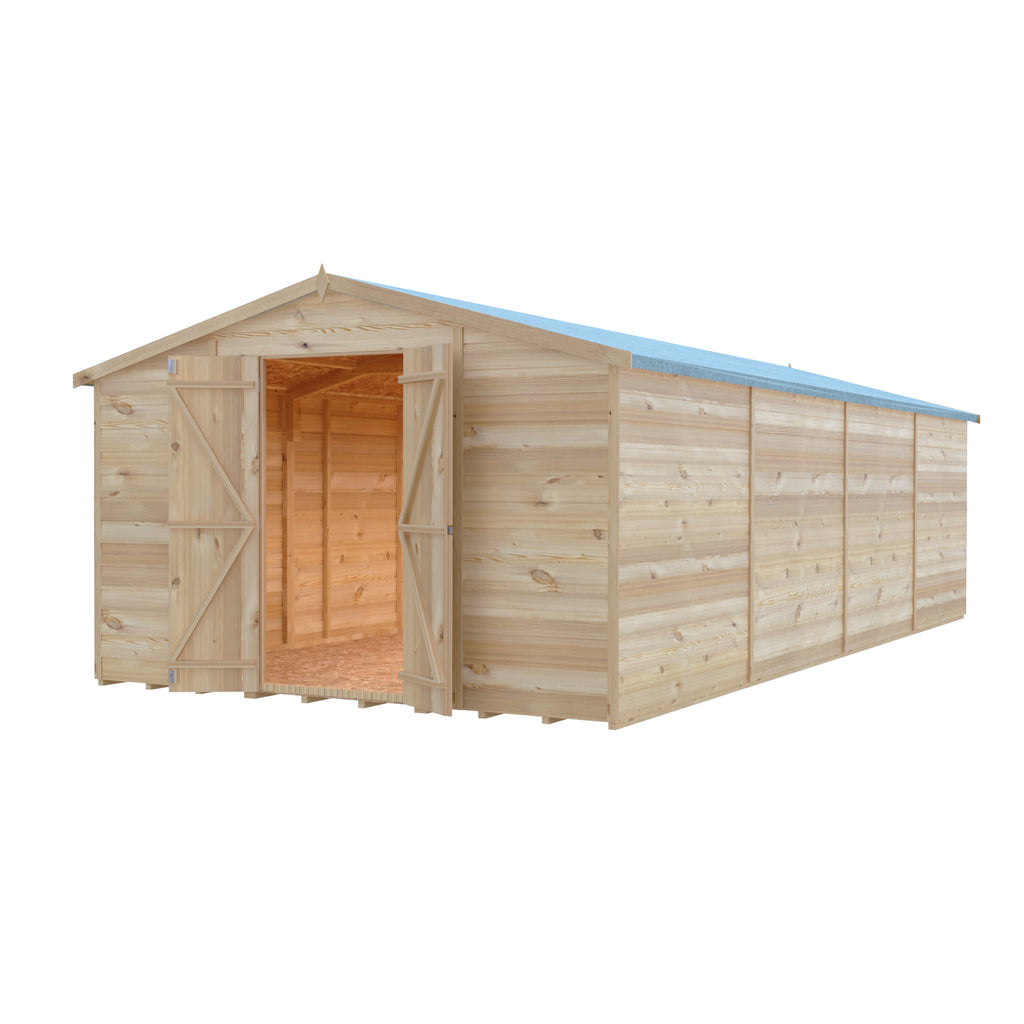 Shire Apex Dip Treated Overlap Garden Shed 10x20