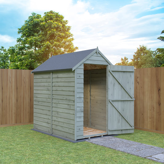 Shire Apex Pressure Treated Overlap Value Garden Shed 6x4