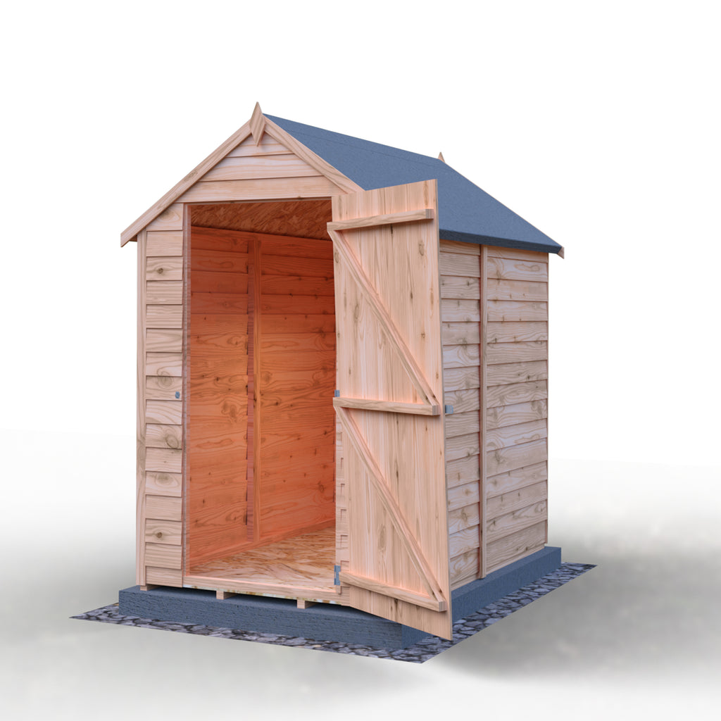 Shire Apex Dip Treated Overlap Garden Shed 6x4
