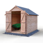 Shire Apex Dip Treated Overlap Garden Shed 8x6