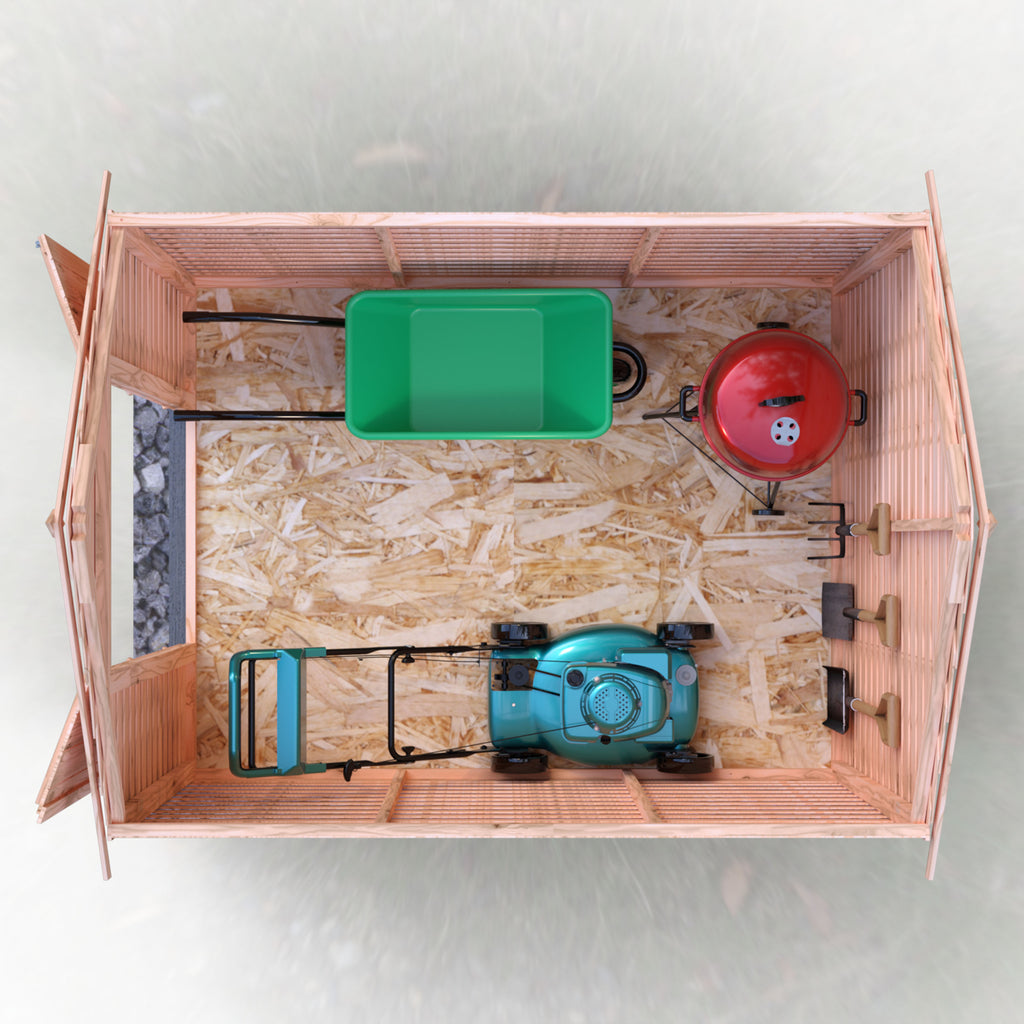 Shire Apex Dip Treated Overlap Garden Shed 8x6