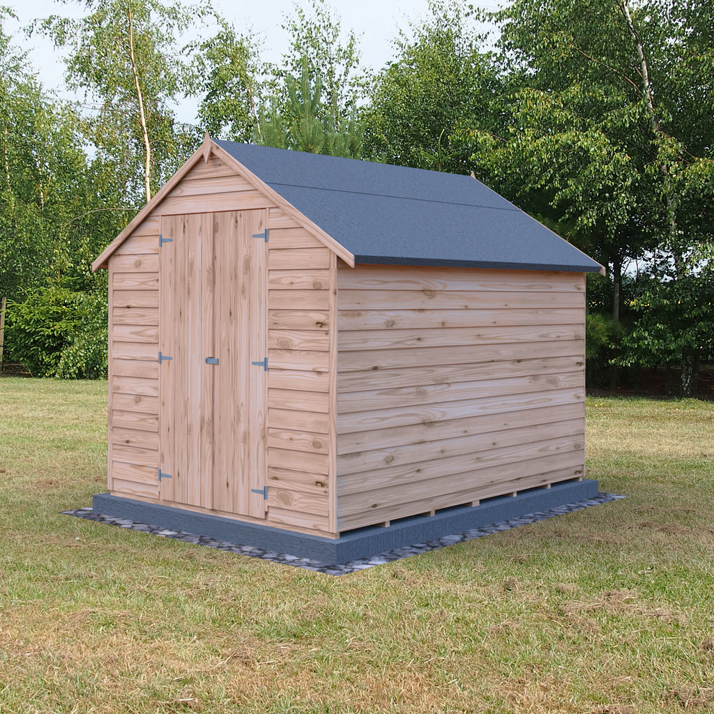 Shire Apex Dip Treated Overlap Garden Shed 8x6