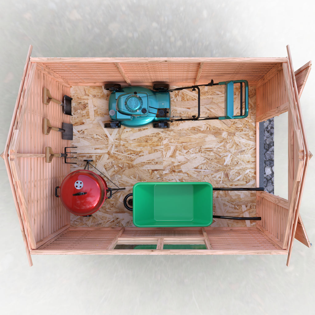 Shire Apex Dip Treated Overlap Garden Shed 8x6