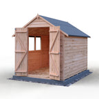 Shire Apex Dip Treated Overlap Garden Shed 8x6