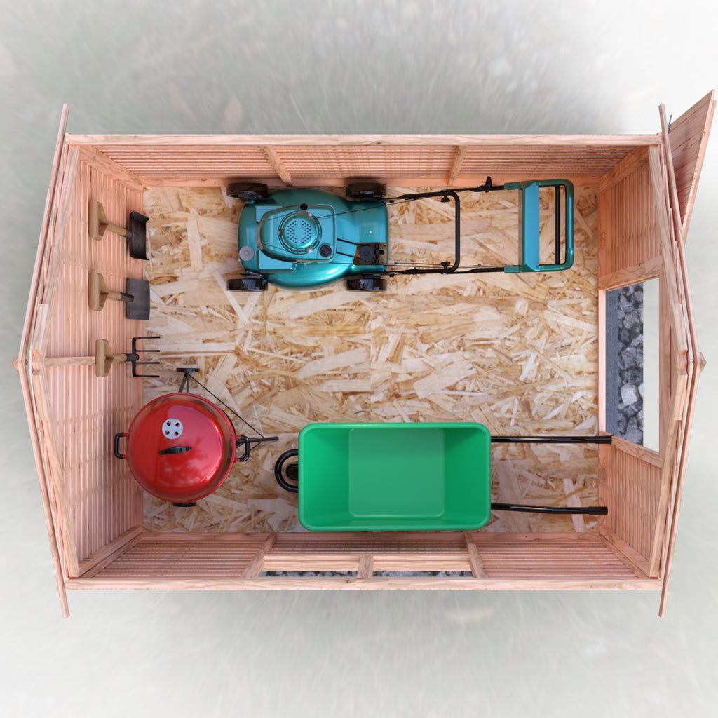 Shire Apex Dip Treated Overlap Garden Shed 8x6