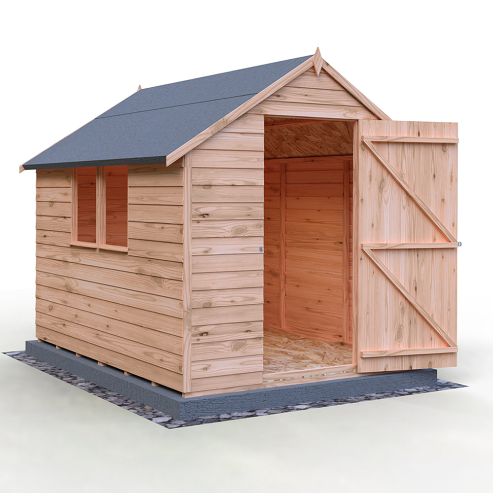 Shire Apex Dip Treated Overlap Garden Shed 8x6