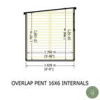 Shire Pent Dip Treated Overlap Value Garden Shed 16x6 With Windows