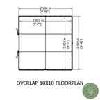 Shire Apex Dip Treated Overlap Garden Shed Floorplan