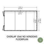 Shire Apex Dip Treated Overlap Garden Shed 10x6