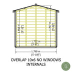Shire Apex Dip Treated Overlap Garden Shed 10x6